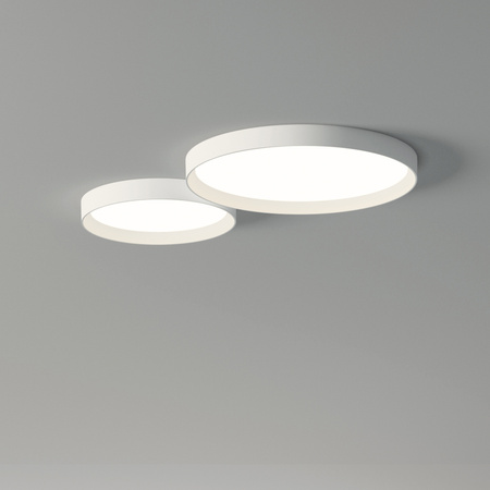 Vibia Up Lampa Sufitowa LED, szer. 106, wys. 7 GL 106 cm, Biały Mat Satyna