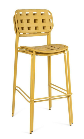 BIZZOTTO krzesło barowe ogrodowe CLOVER   żółte