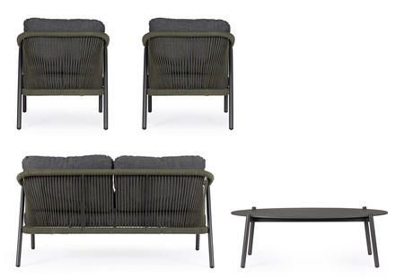 BIZZOTTO zestaw ogrodowy MIRAVET          antracyt / zielony