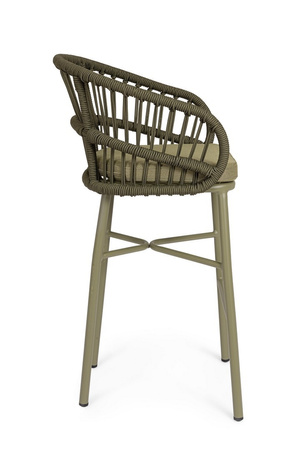 BIZZOTTO krzesło barowe ogrodowe          ODIVELAS zielone