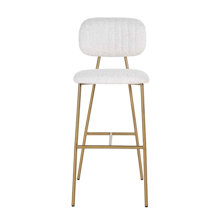 RICHMOND krzesło barowe XENIA WHITE BOUCLÉ białe