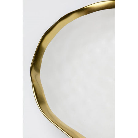 KARE komplet 4 talerzy głębokich BELL 20  cm biało-złoty