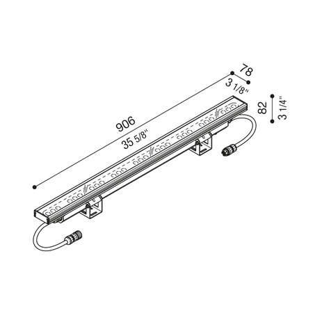 Lombardo LL156090W3 Lampa gruntowa liniowa Rol 900