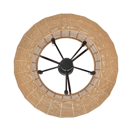 Lampa wisząca Luca - 5 źródeł światła - Czarny, karmelowy beż Quintiesse QN-LUCA-5P-M-BK-CAM