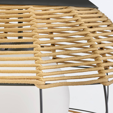 Średnia lampa wisząca Maddox - 1 źródło światła - Czarny, karmelowy beż Quintiesse QN-MADDOX-P-M-BK-CAM