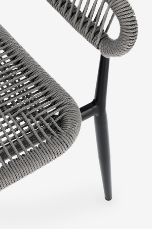 BIZZOTTO krzesło ogrodowe ALGAIDA szare