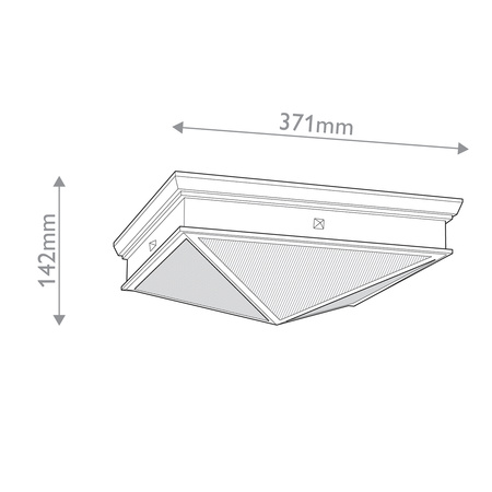 Plafon Cairo - 2 źródła światła - Vintage mosiądz Quintiesse QN-CAIRO-F-M-VBS-CR