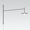 Vibia Tempo Lampa Ścienna LED ze Ściemniaczem i Przewodem, 122.5 GL, 25 cm, Grafitowy Mat