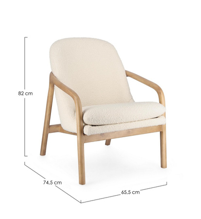 BIZZOTTO fotel ELAIDE biały