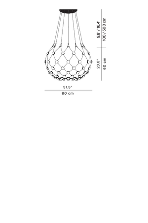 Mesh Ø 80 – phase cut LUCEPLAN D86KT082