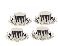 KARE komplet 4 filiżanek HARLEQUIN