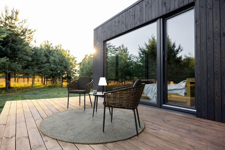 BIZZOTTO stolik ogrodowy RIDLEY szary