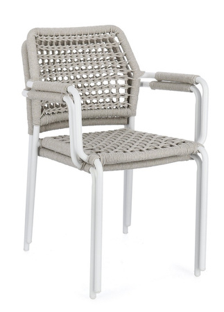 BIZZOTTO krzesło ogrodowe RAJADA białe