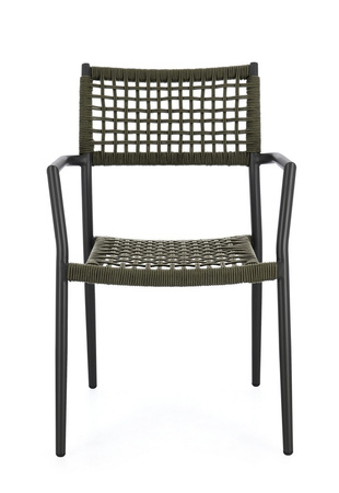 BIZZOTTO krzesło ogrodowe CALETA czarne   / zielone