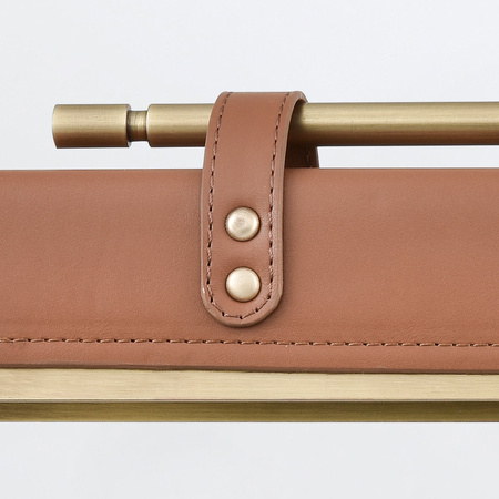 Kinkiet LED Valise - Vintage mosiądz, skóra koniakowa Quintiesse QN-VALISE-W-VBS-CL