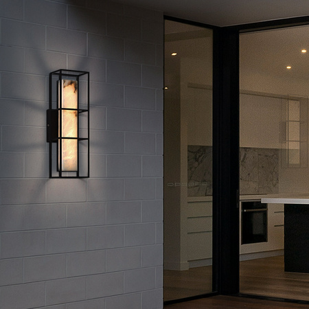 Duży kinkiet Blakley - 1 źródło światła - Matowa czerń Quintiesse Eurofase QN-BLAKLEY-L-BK