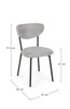 BIZZOTTO krzesło LUDMILLA szare
