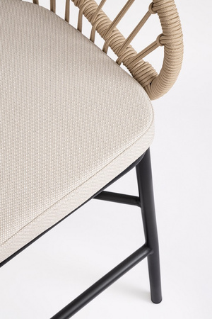 BIZZOTTO krzesło barowe ogrodowe          ODIVELAS beżowe