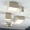 Vibia Structural lampa sufitowa LED 1-punktowa szer. 24 wys. 15 gl. 24 cm kremowy mat