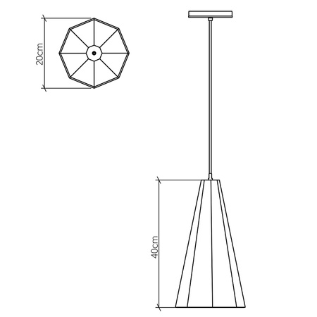 Lampa wisząca Angular Brązowy, Drewno Quintiesse Accord QN-ANGULAR-P-S-TEAK