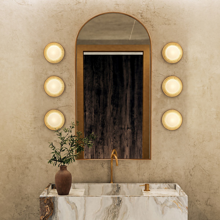 Kinkiet LED Alonso - Vintage mosiądz Quintiesse QN-ALONSO2-VBS-AR