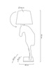 Lampa podłogowa KOŃ HORSE STAND S biała - włókno szklane