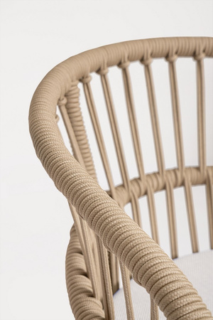 BIZZOTTO krzesło barowe ogrodowe          ODIVELAS beżowe