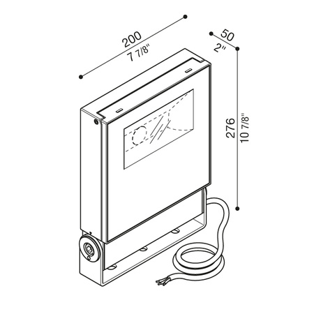 Lombardo LS15412BA1N Lampa ścienna Delta 1 Asimmetrico