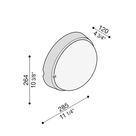 Lombardo LB82222 Lampa ścienna Airy Tonda 300