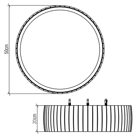 Plafon Barrel Brązowy, Drewno Quintiesse Accord QN-BARREL-F-LED-50-TEAK