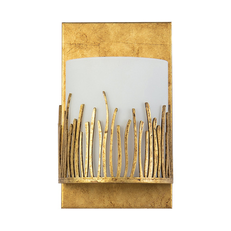 Kinkiet Sawgrass - 1 źródło światła - Płatkowe złoto Quintiesse QN-SAWGRASS-WU-DG-O