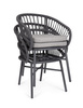 BIZZOTTO krzesło ogrodowe ODIVELAS        czarne