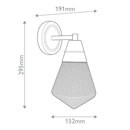 Kinkiet Willard - 1 źródło światła - Vintage mosiądz Quintiesse QN-WILLARD-1WB-VBS-PG