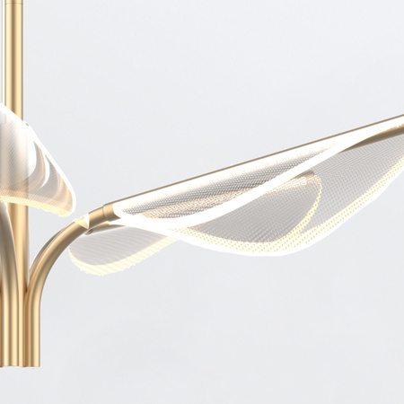 Mała lampa wisząca LED Floriana - Naturalny mosiądz Quintiesse QN-FLORIANA-P-S-NBR