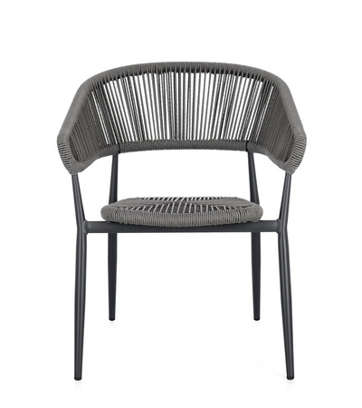 BIZZOTTO krzesło ogrodowe ALGAIDA szare