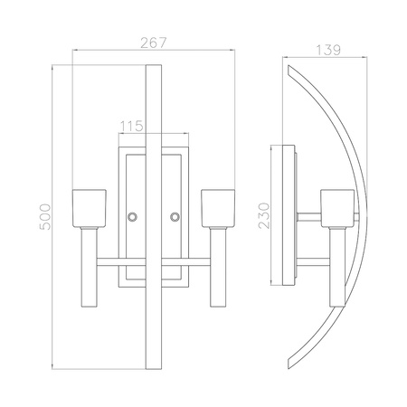 Kinkiet Mondo - 2 źródła światła Mondo Quintiesse Hinkley/ Fredrick Ramond QN-MONDO2