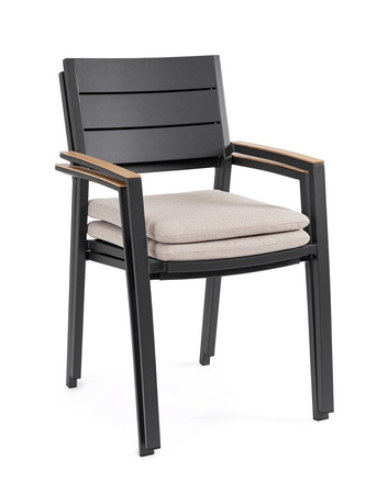 BIZZOTTO krzesło ogrodowe ZELMAR szare