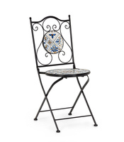 BIZZOTTO krzesło ogrodowe składane        MYKONOS czarne