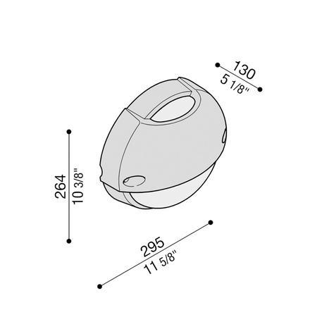 Lombardo LB85422 Lampa ścienna Airy Plus Top Tonda 300