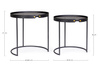 BIZZOTTO zestaw stolików kawowych ZEINA   ROUND 92 czarny
