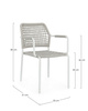 BIZZOTTO krzesło ogrodowe RAJADA białe
