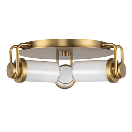 Plafon Wynwood - 3 źródła światła - Vintage mosiądz Quintiesse QN-WYNWOOD-F-VBS