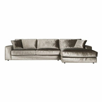 RICHMOND sofa narożna SANTOS R srebrna