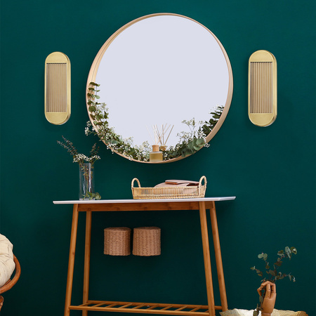 Średni kinkiet LED Palais - Vintage mosiądz Quintiesse QN-PALAIS-W-M-VBS