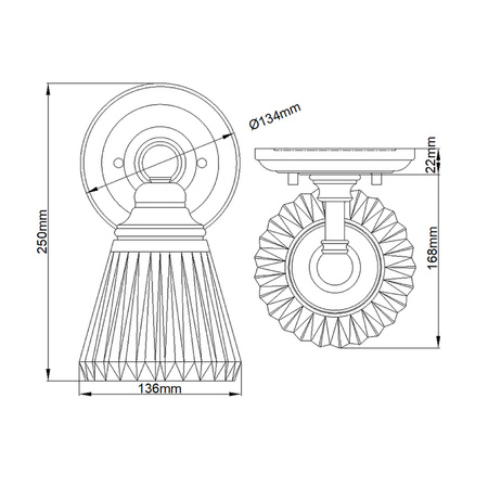 Kinkiet Keynes - 1 źródło światła  Keynes Quintiesse  QN-KEYNES1-BATH
