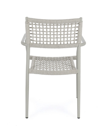 BIZZOTTO krzesło ogrodowe CALETA SATURN   szare