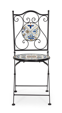 BIZZOTTO krzesło ogrodowe składane        MYKONOS czarne