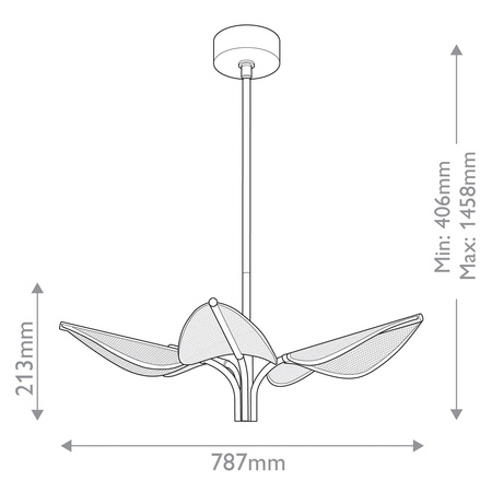 Mała lampa wisząca LED Floriana - Naturalny mosiądz Quintiesse QN-FLORIANA-P-S-NBR