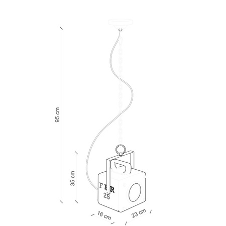 Lampa Wisząca INDUSTRIAL Ferroluce C1652-VIN