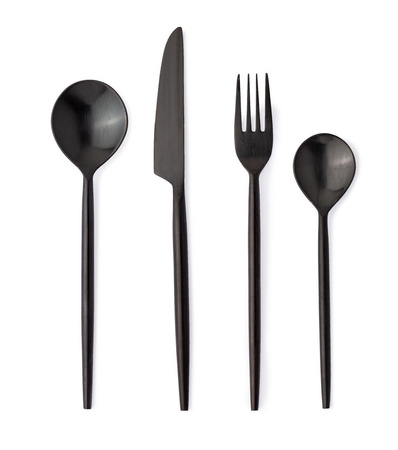 BIZZOTTO zestaw sztućców BRONTE SATIN     BLACK 16 szt.